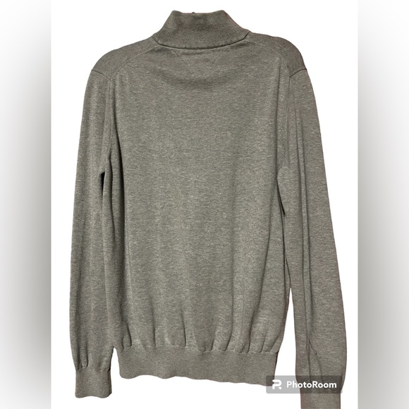 Tommy Hilfiger Quarter Zip Grey Sweater - Picture 2 of 5
